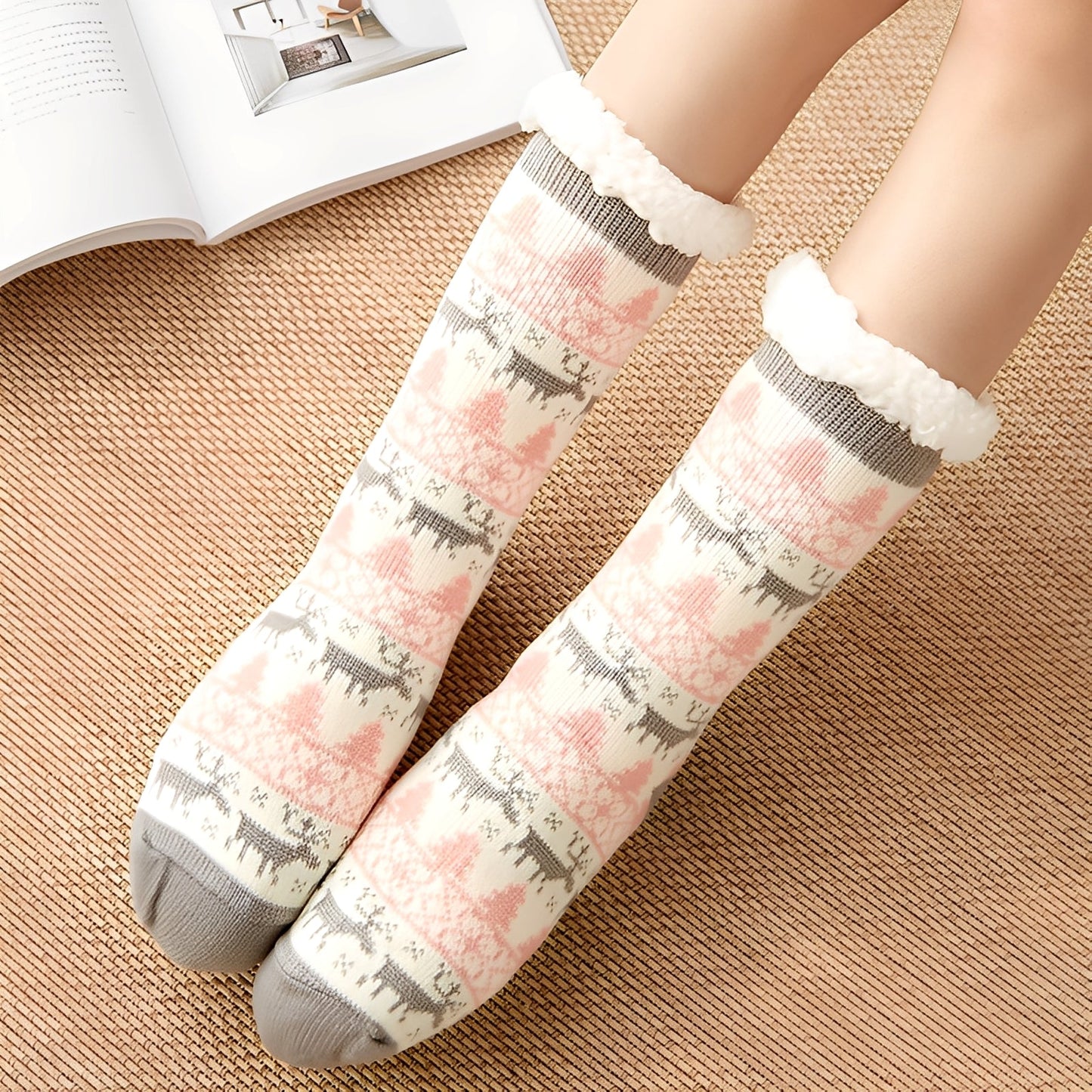 Karissa - Lämpimät, paksut kotisukat naisille