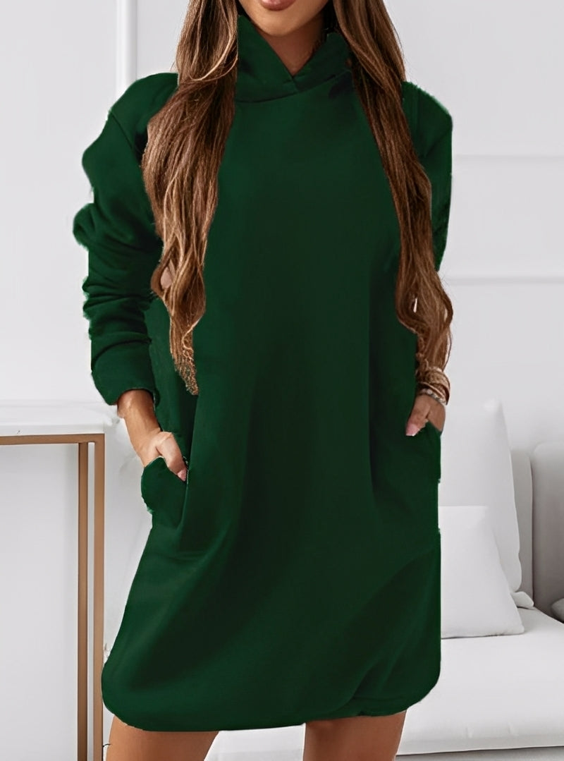 Michaela - Tyylikäs minimekko hupulla naisille