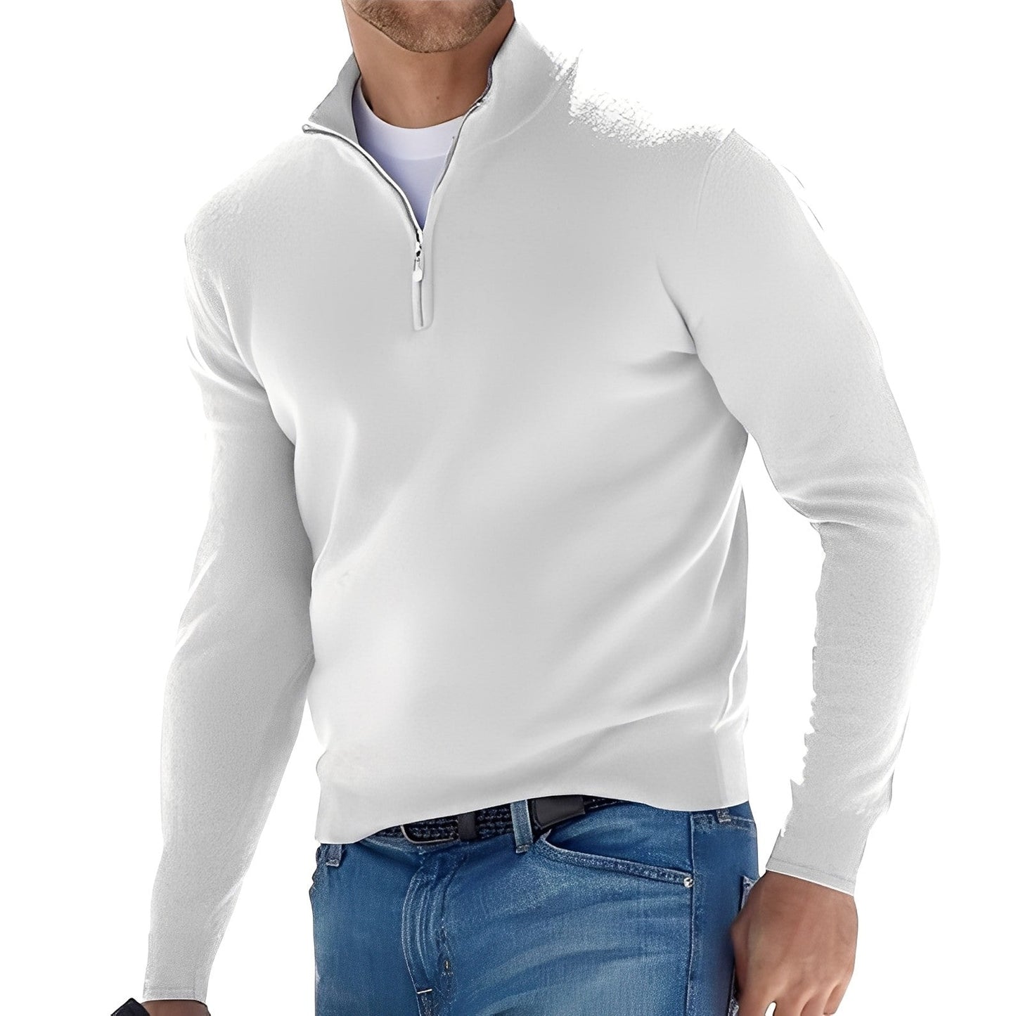 Fredric - Rento vetoketjullinen villapaita miehille