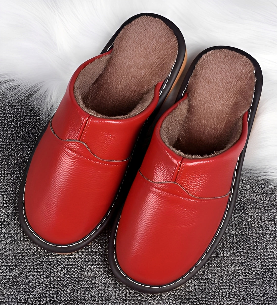 Jasper - Rentoja, turkisvuorattuja tossuja miehille