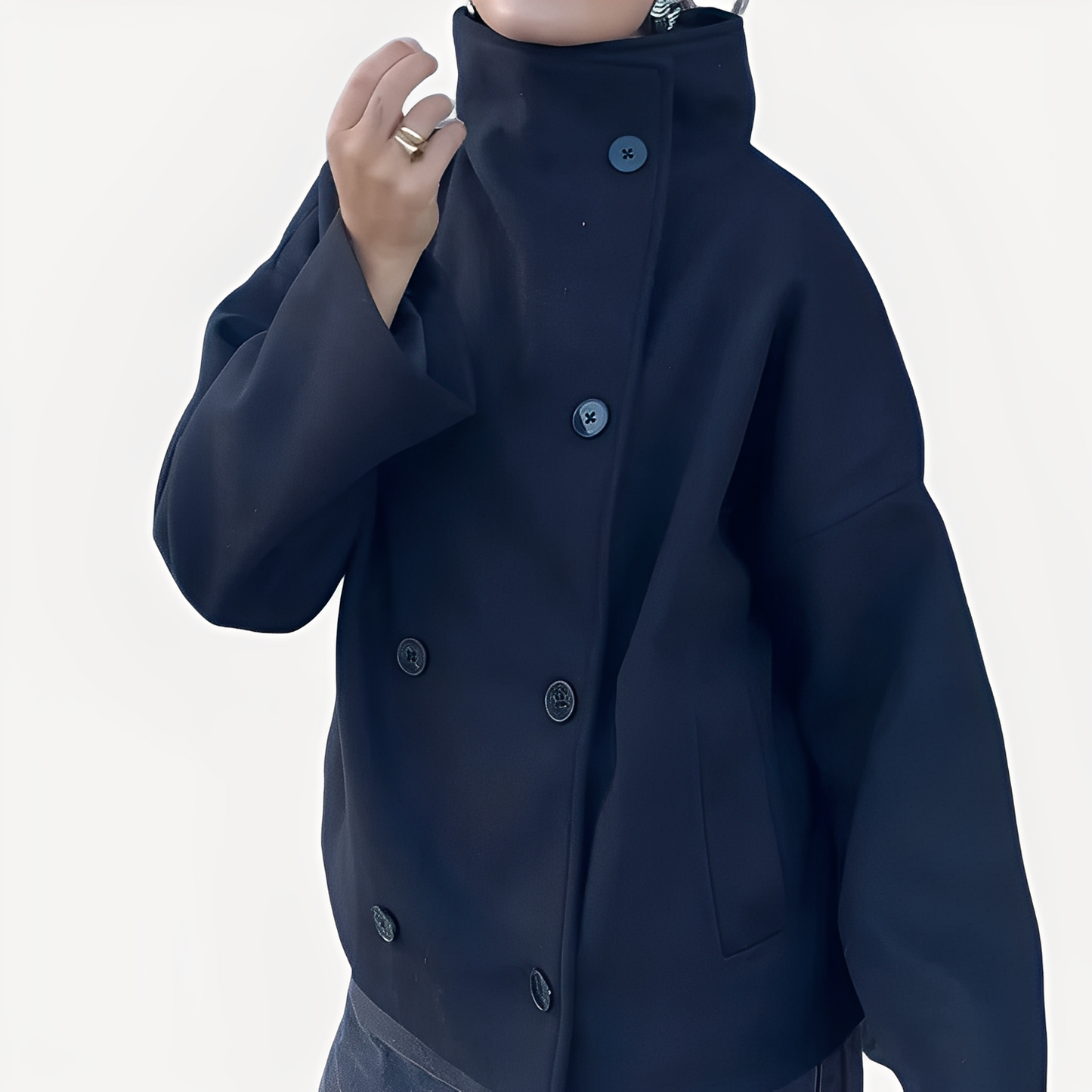 Carolyn - Elegantti yksirivinen villatakki naisille