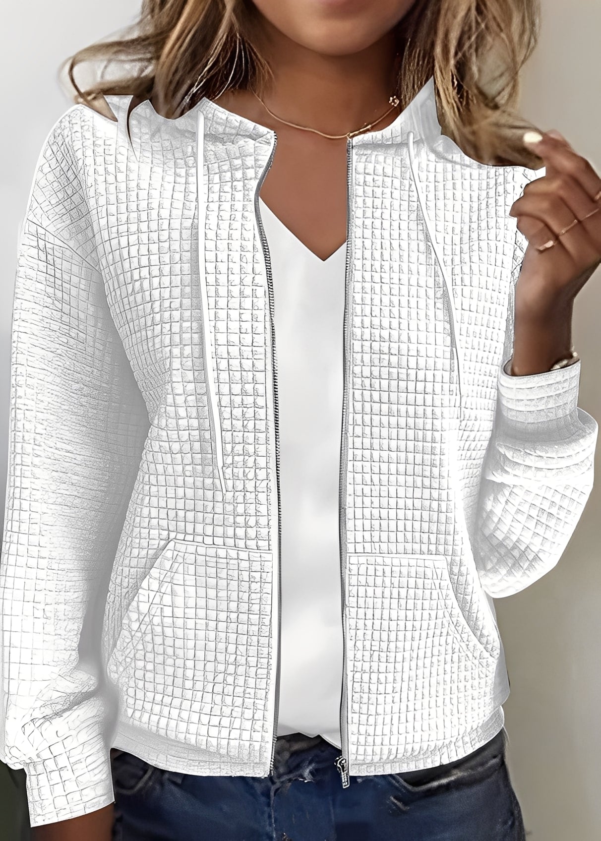 Katherine - Tyylikäs Cardigan hupulla ja taskuilla naisille
