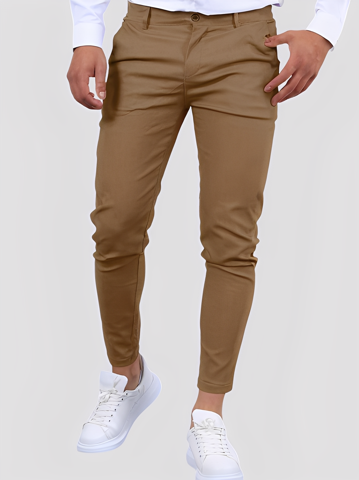 Shelton - Rento stretch-housut kapealla istuvuudella miehille