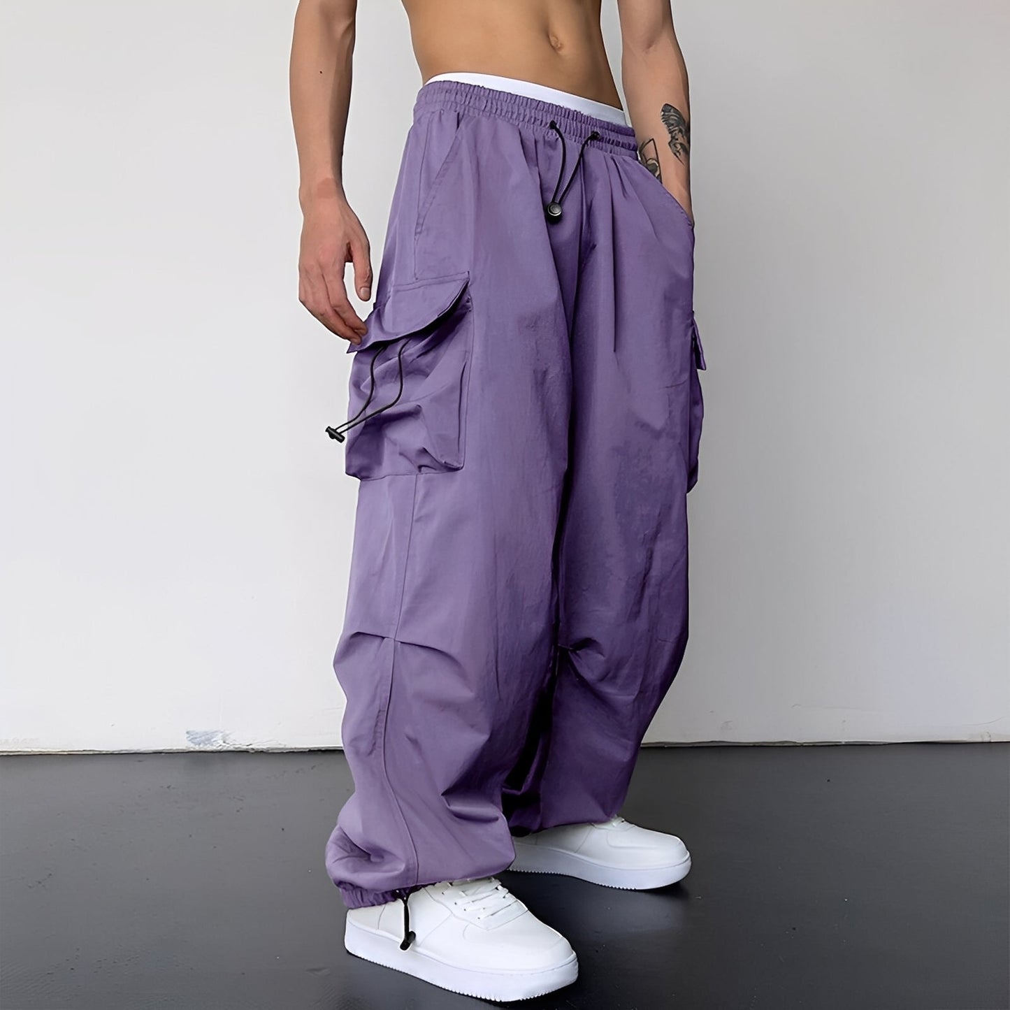 Kaleb - Tyylikäs Baggy-cargohousut miehille