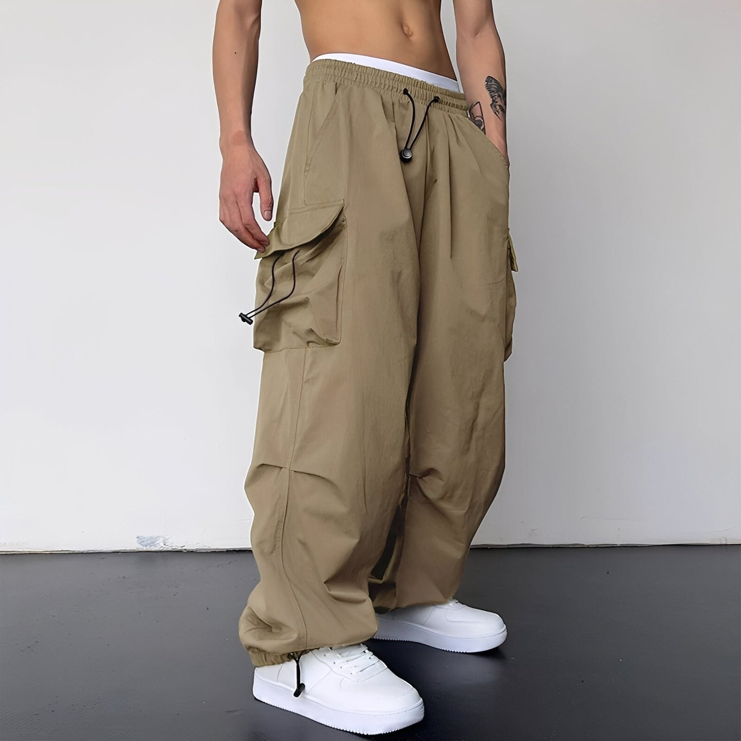 Kaleb - Tyylikäs Baggy-cargohousut miehille