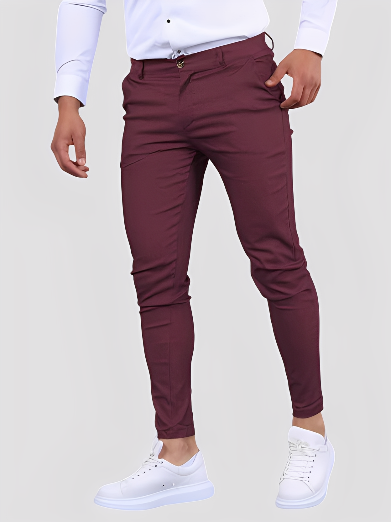 Shelton - Rento stretch-housut kapealla istuvuudella miehille