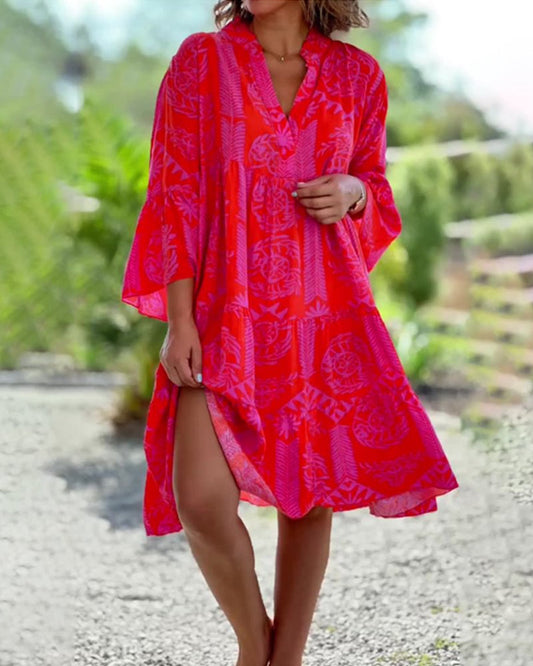 Mia – Mekko geometrisella Boho-kuviolla