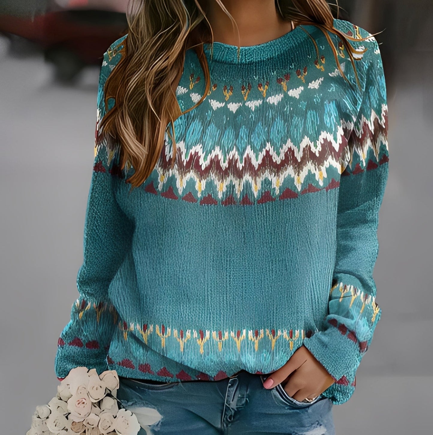 Madalyn - Tyylikäs pusero painatuksella naisille