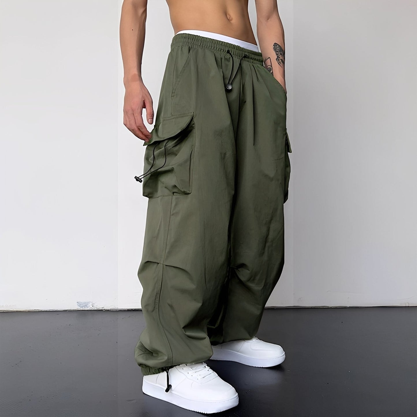Kaleb - Tyylikäs Baggy-cargohousut miehille