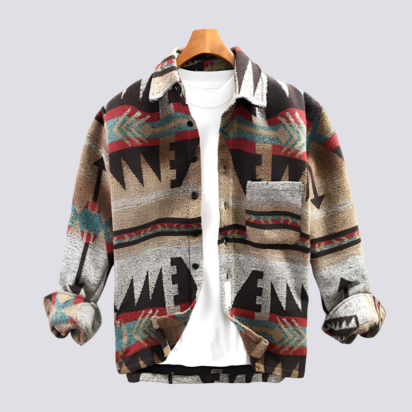 Gerrard - Vintage-painettu paitatakki miehille