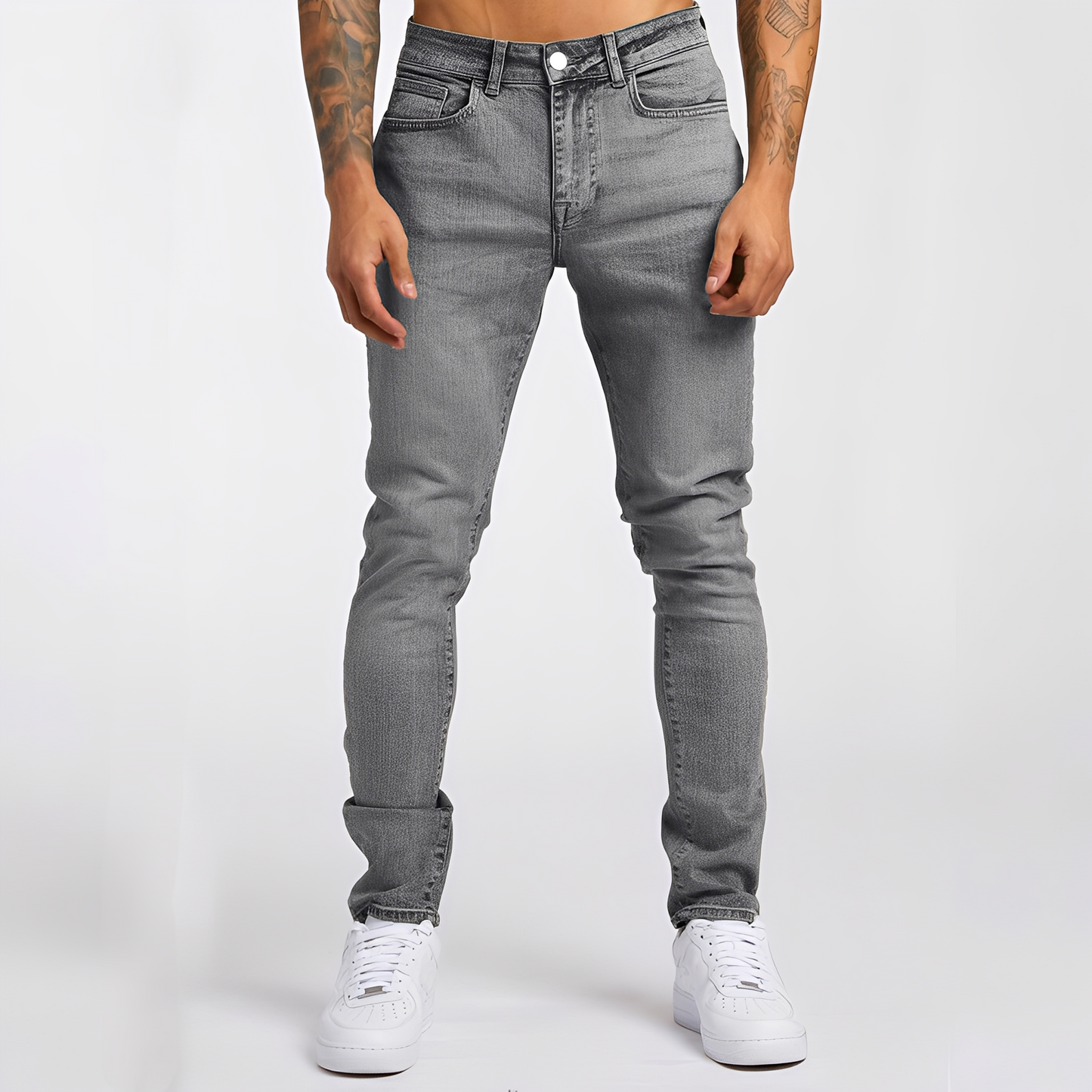 Radovan - Rento Slim-Fit-joustavat farkut miehille