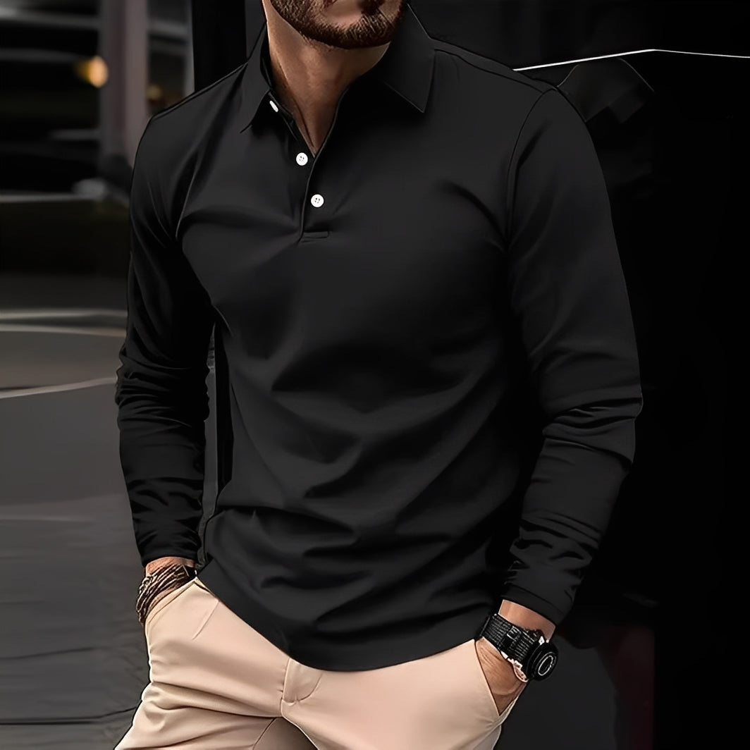 Deacon - Rento pitkähihainen pikeepaita miehille