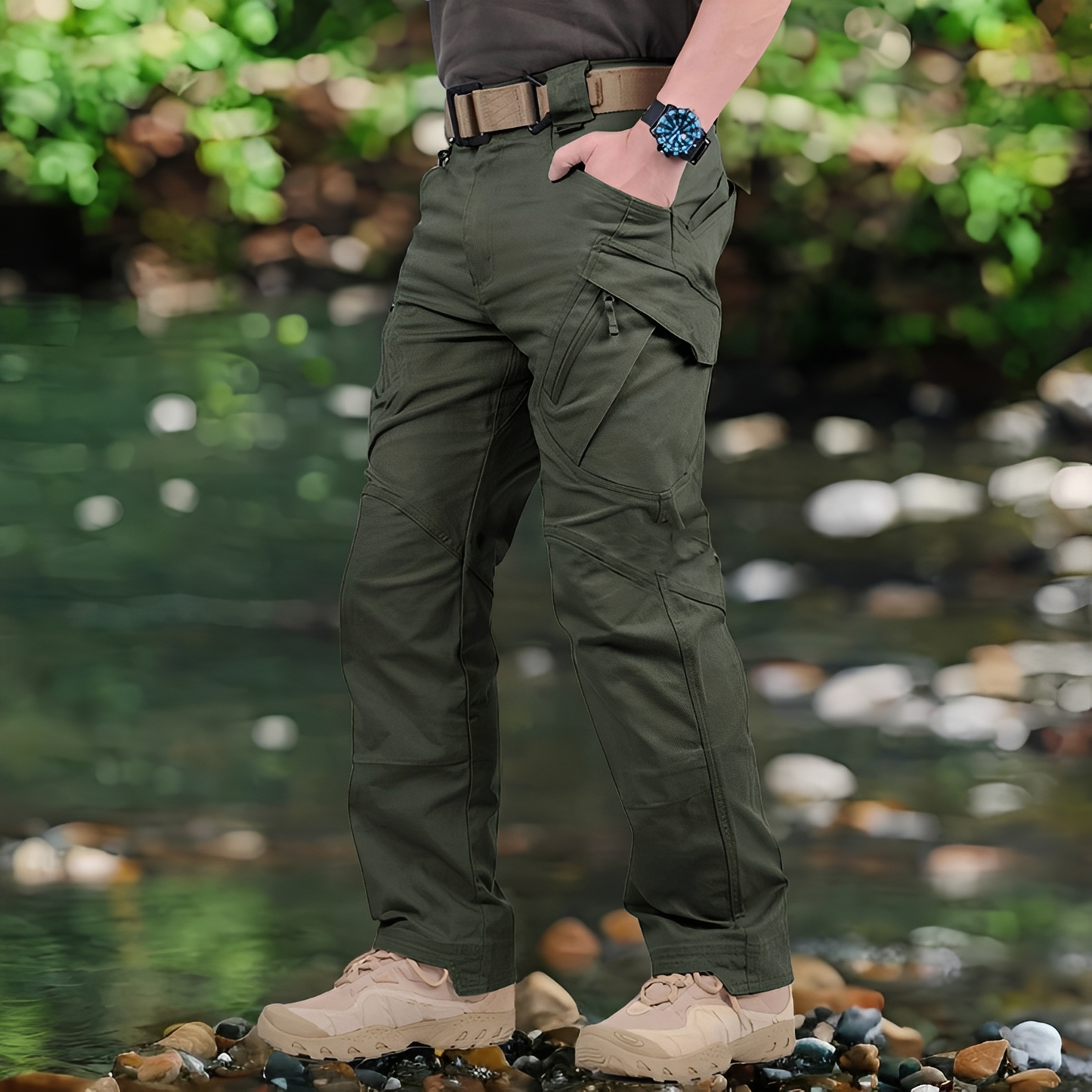 Matteo - Taktinen suora cargohousut miehille