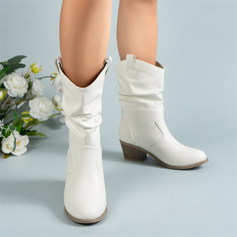 Mirabel - Klassiset cowboysaappaat nahasta naisille