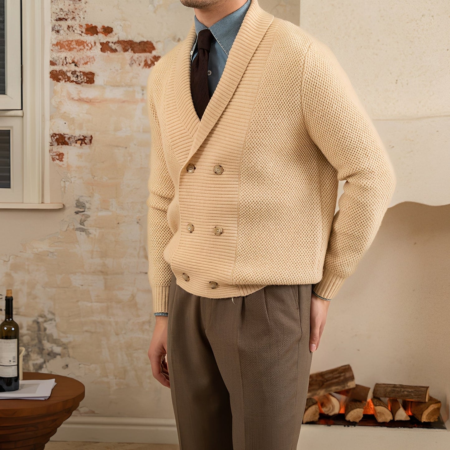 Arthur - Elegantti V-kaula-aukkoinen villatakki miehille