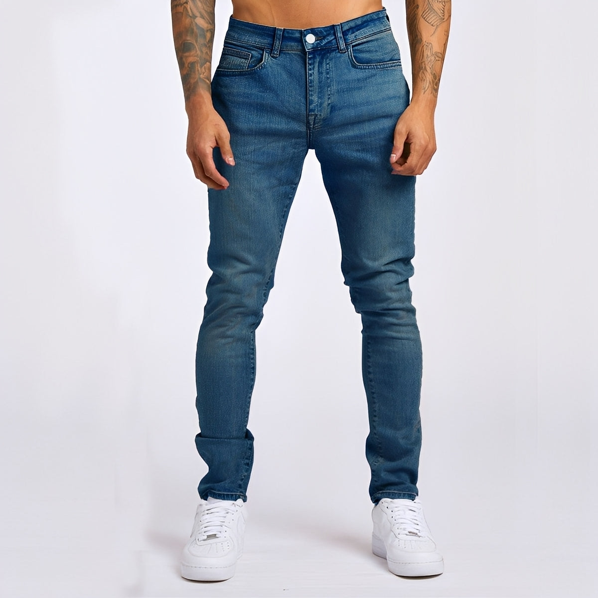 Radovan - Rento Slim-Fit-joustavat farkut miehille
