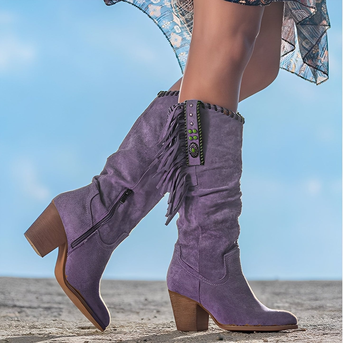 Ronnette - Rento nahkaiset cowboy-saappaat naisille
