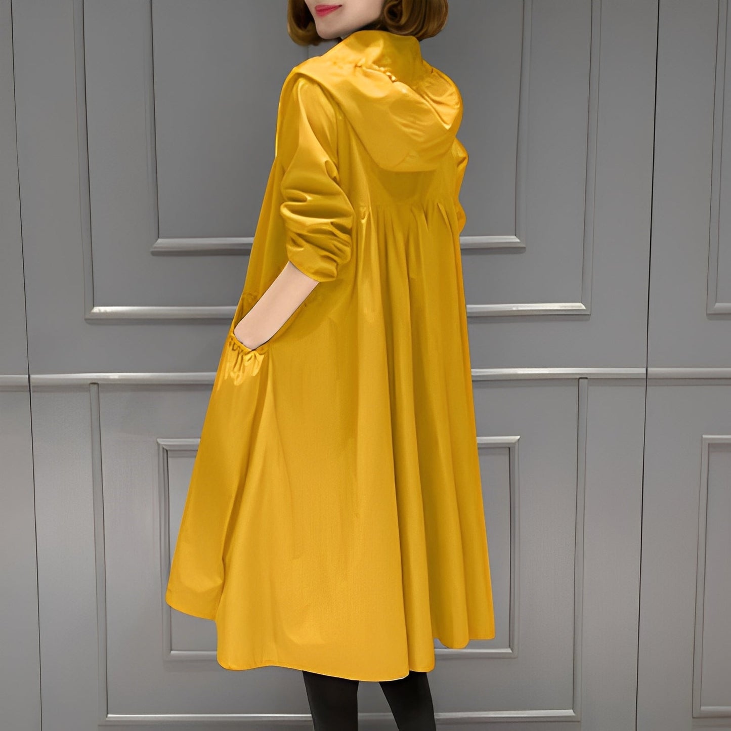 Margarette - Tyylikäs sadetakki hupulla naisille