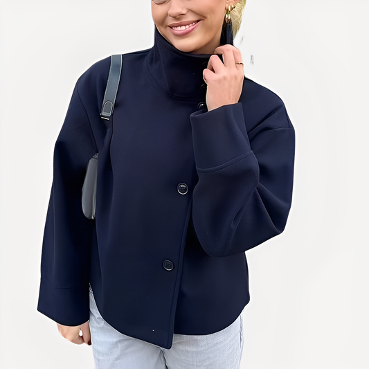 Carolyn - Elegantti yksirivinen villatakki naisille