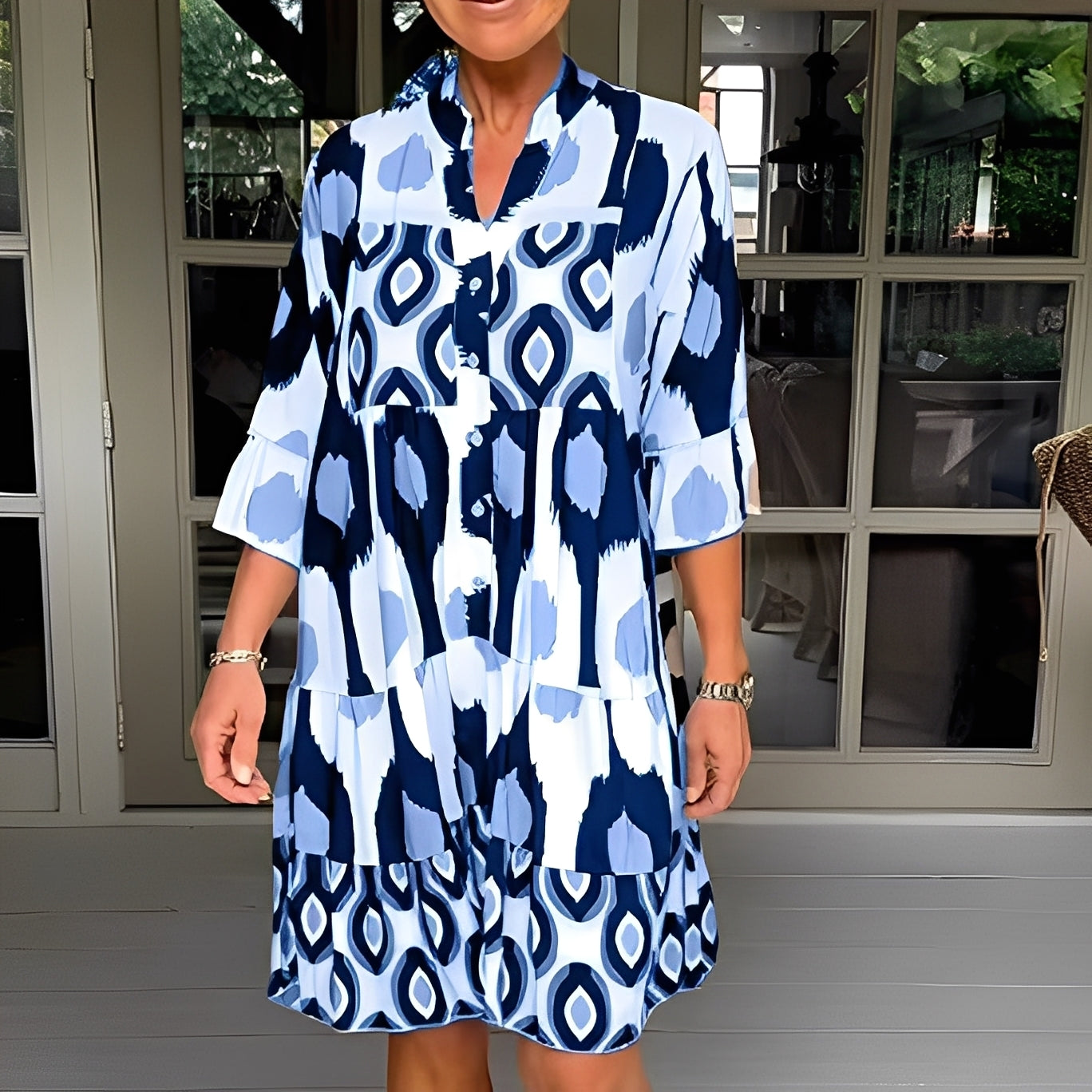 Floriane - Väljä kuvioitu mekko naisille