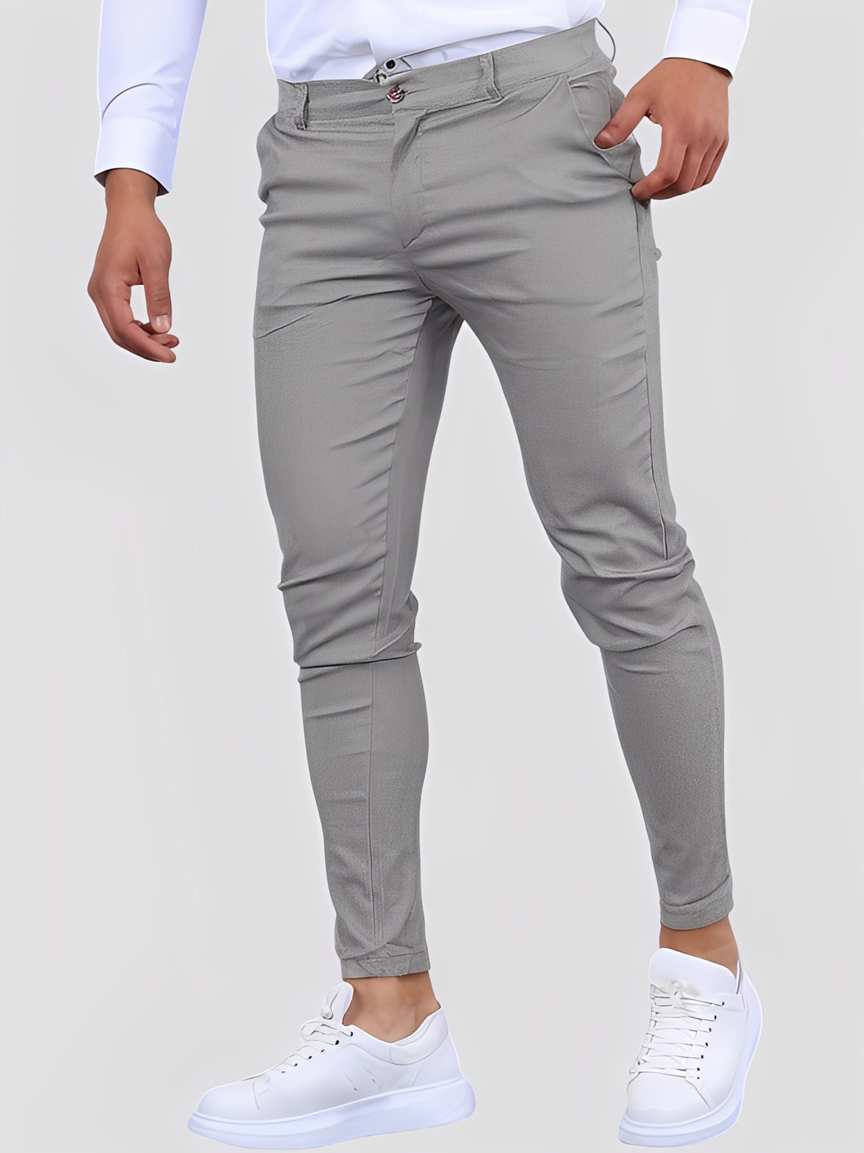 Shelton - Rento stretch-housut kapealla istuvuudella miehille