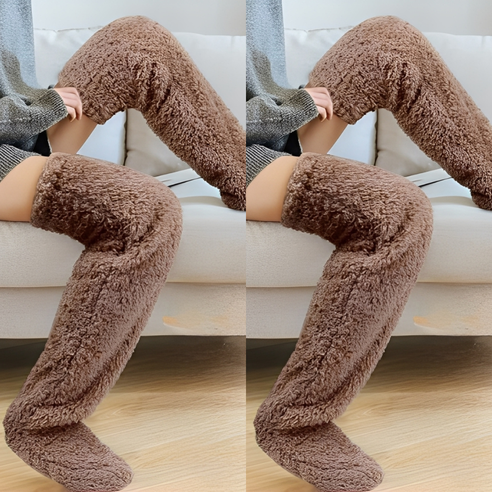 Camellia - Lämpimät, polvenylittävät talvisukat naisille