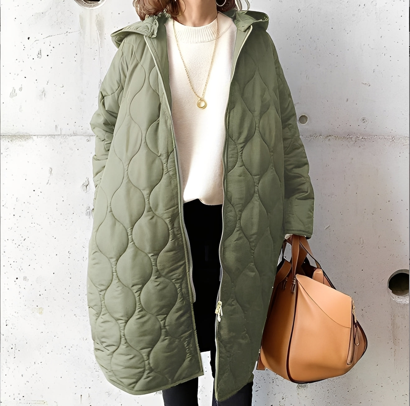 Krystine - Rento parka-takki hupulla naisille