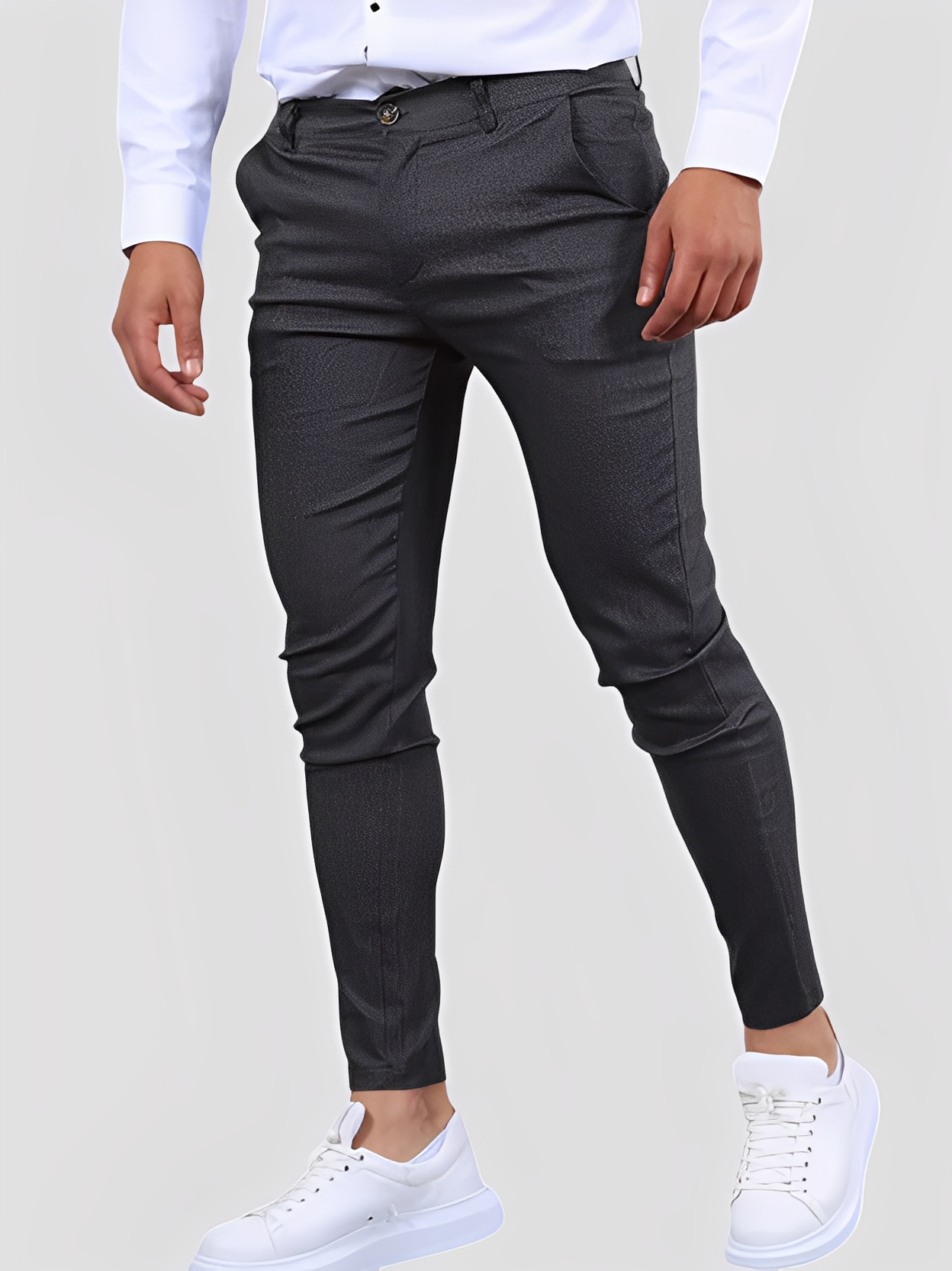 Shelton - Rento stretch-housut kapealla istuvuudella miehille