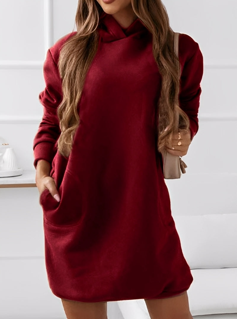 Michaela - Tyylikäs minimekko hupulla naisille