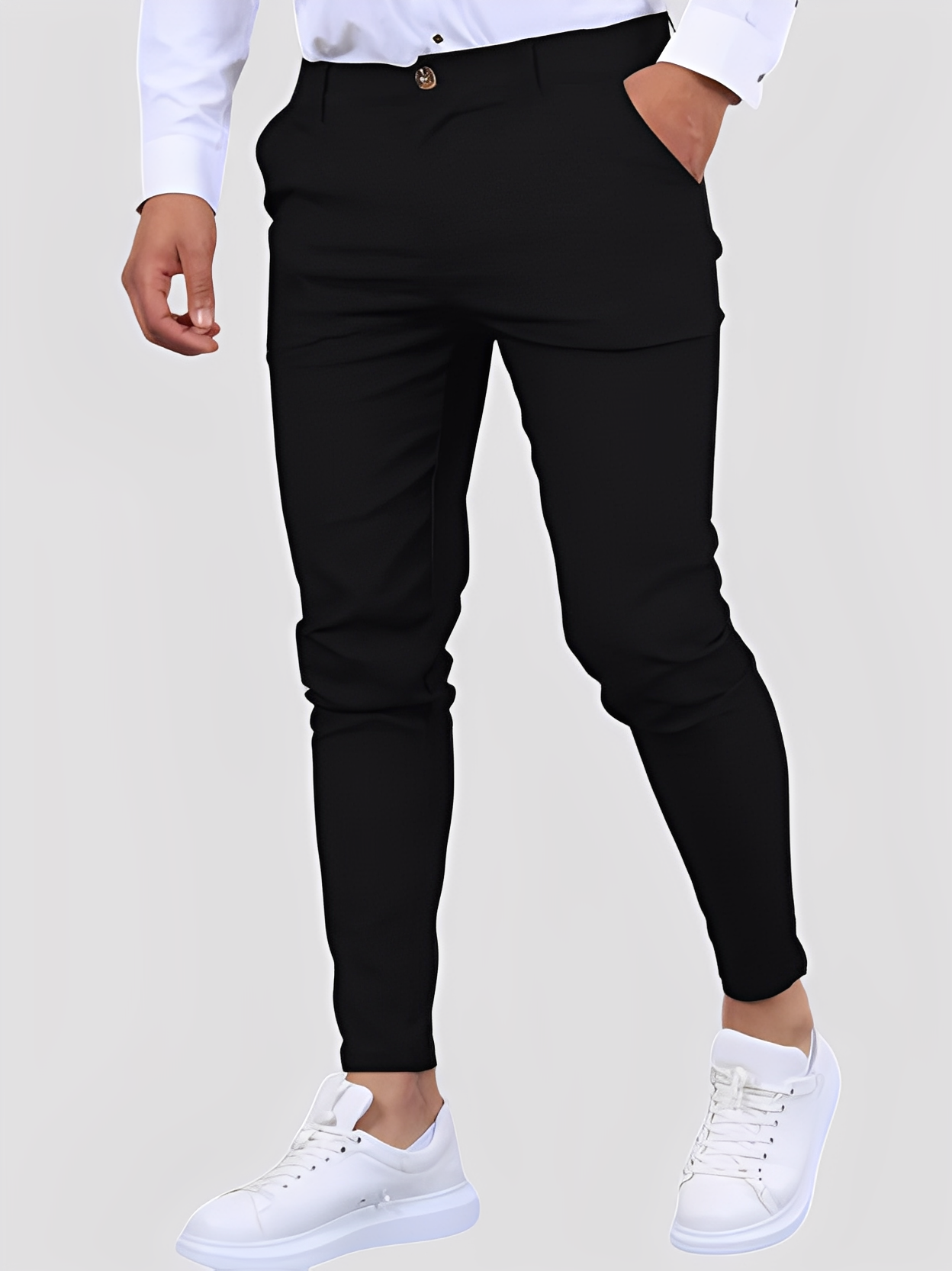 Shelton - Rento stretch-housut kapealla istuvuudella miehille