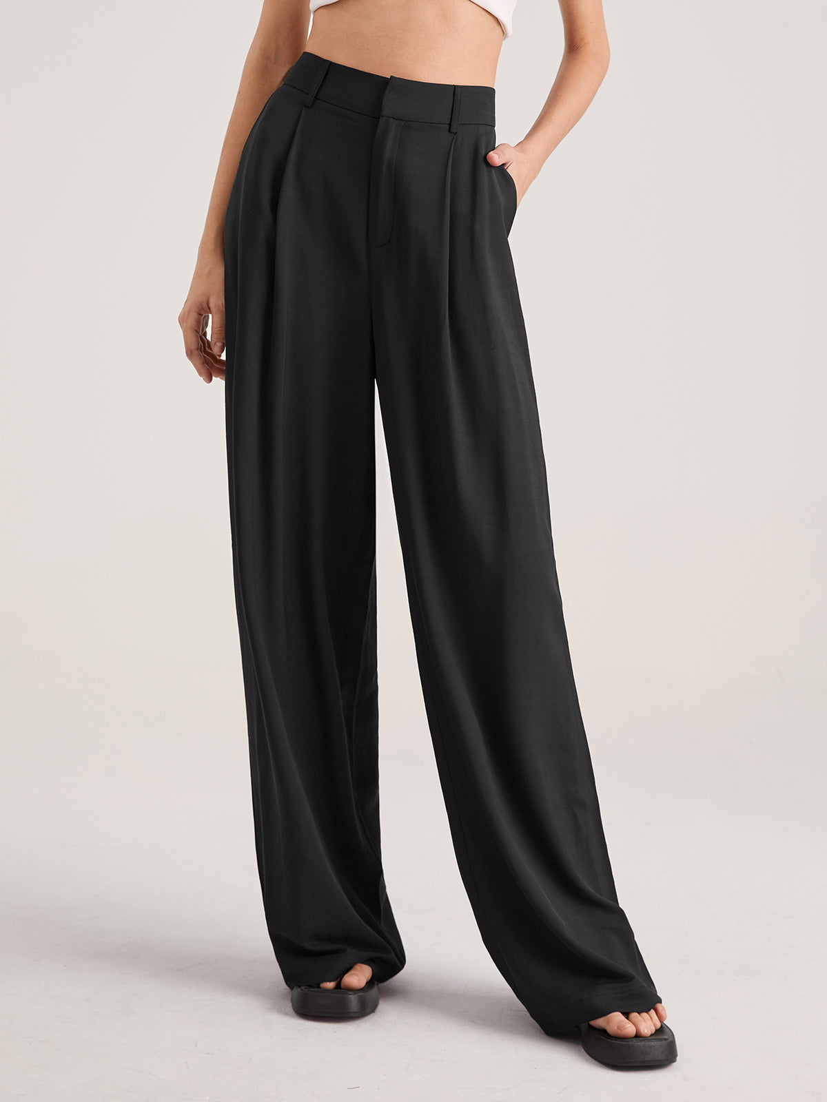 Nadia – Korkeavyötäröinen Faltvorderhose