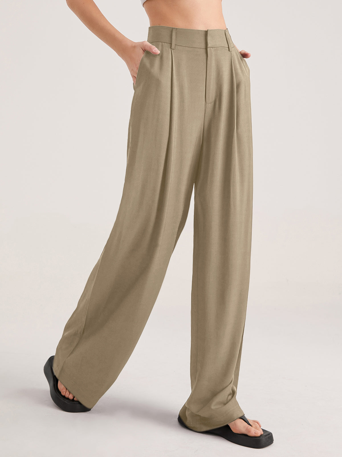 Nadia – Korkeavyötäröinen Faltvorderhose