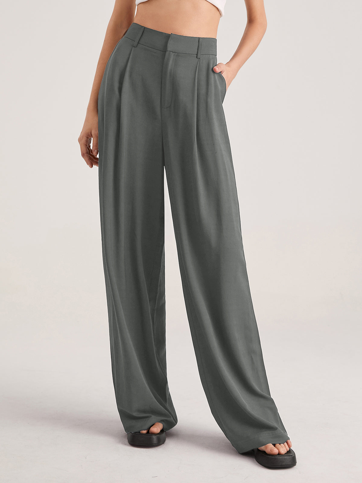Nadia – Korkeavyötäröinen Faltvorderhose