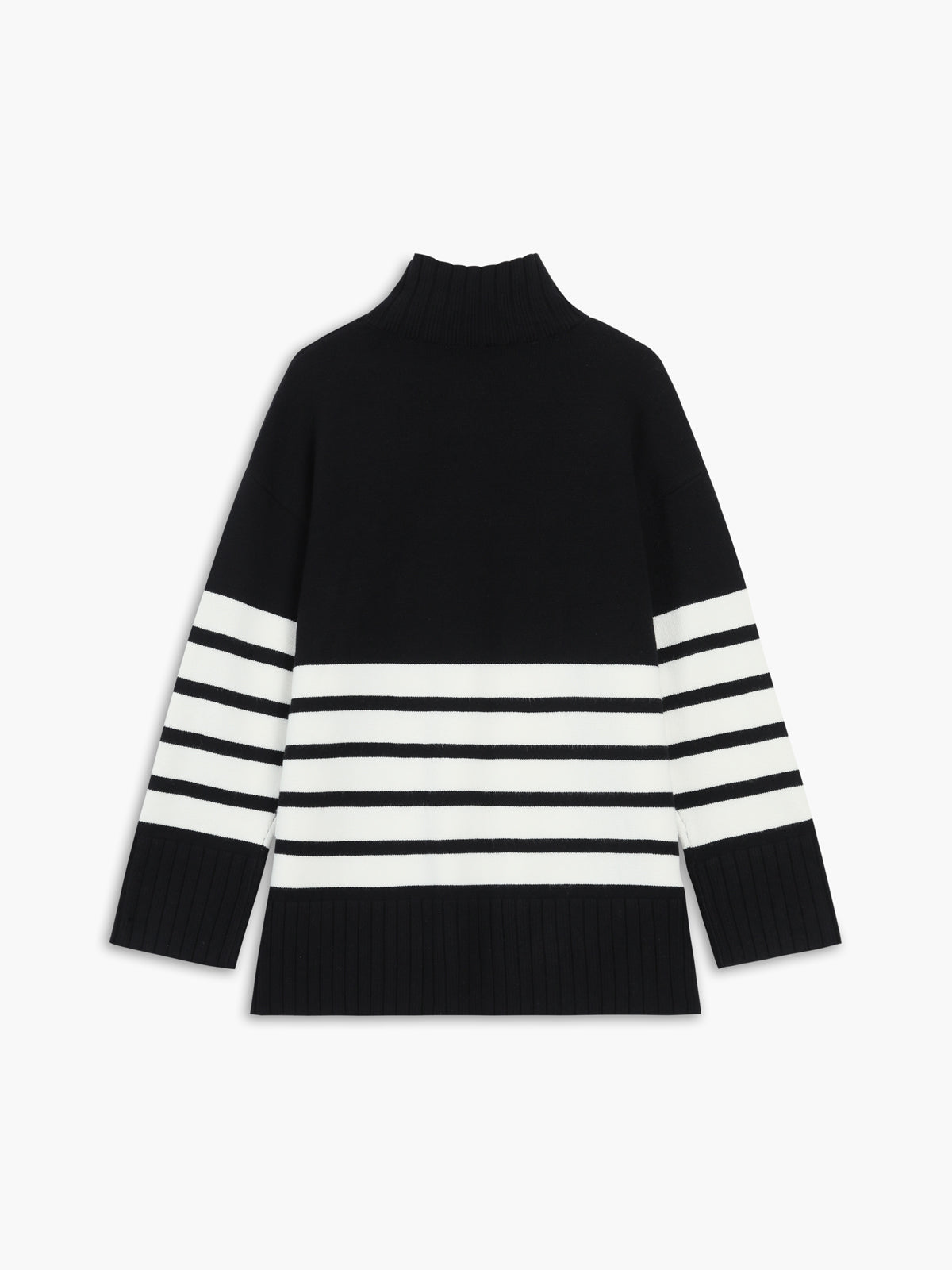 Colette – Raidallinen Mock-Neck-Pullover