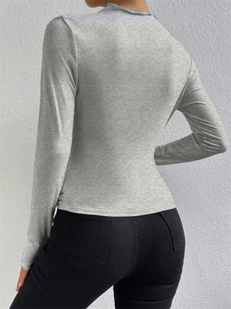 Livia – Pitkähiha shirt, jossa on poimutuksia