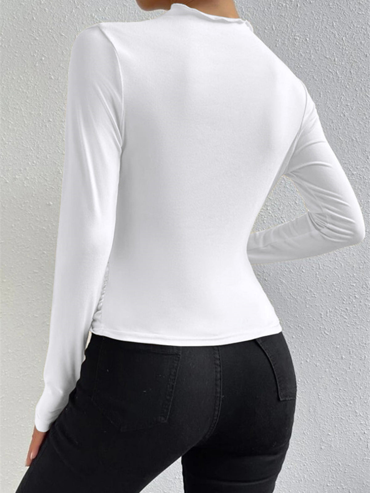Livia – Pitkähiha shirt, jossa on poimutuksia