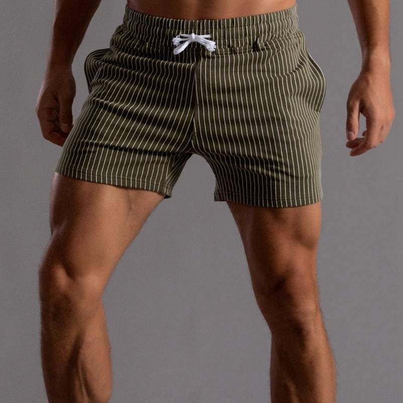 Alex – Tyylikkäät ja Mukavat Raidalliset Shorts Miehille