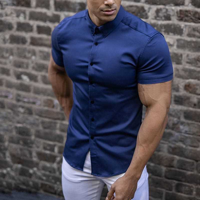 Ben – Slim Fit Lyhythihainen Paita