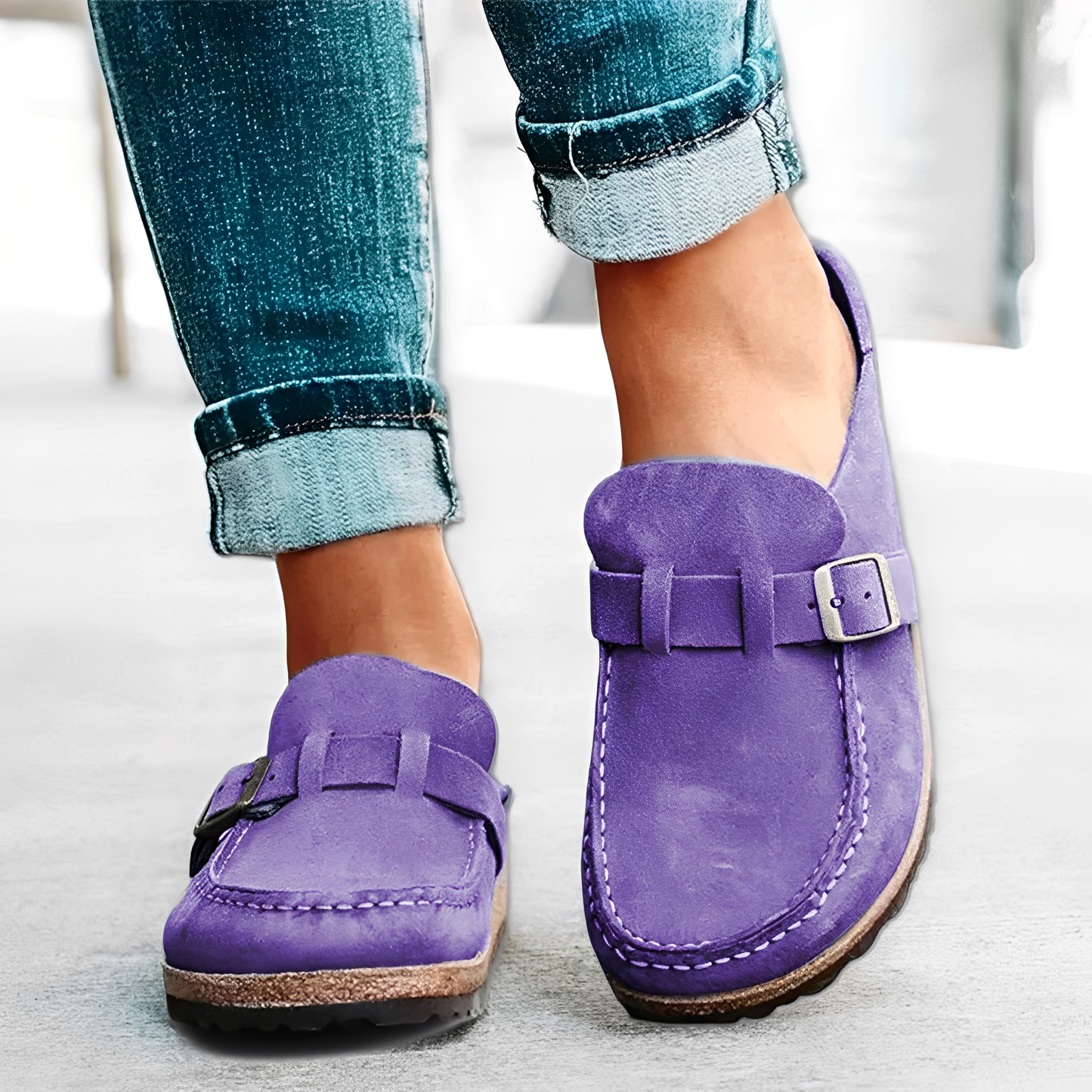 Briana - Mukavat Slip-On-sandaalit soljella naisille