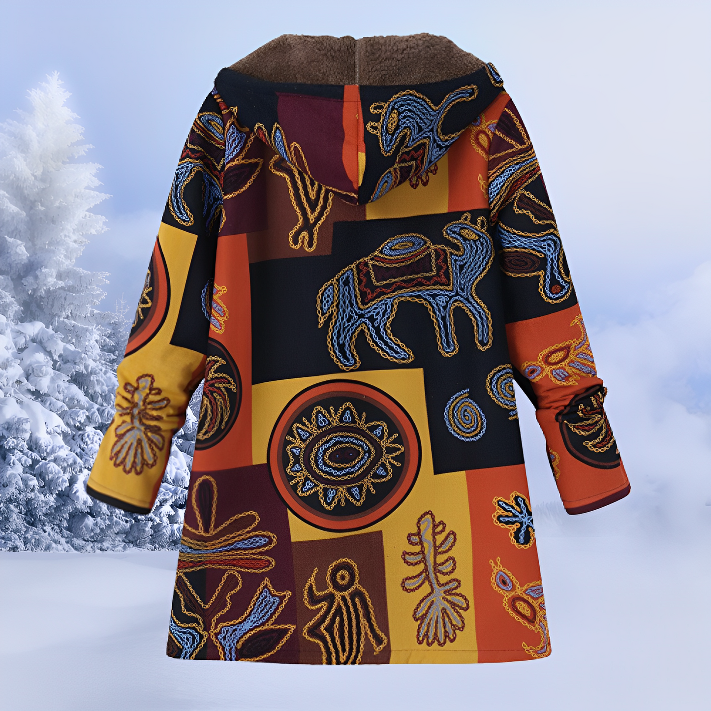 FluffCoat – Kuviollinen Talvitakki
