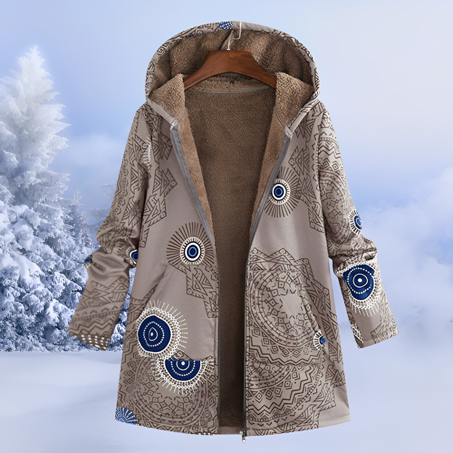 FluffCoat – Kuviollinen Talvitakki