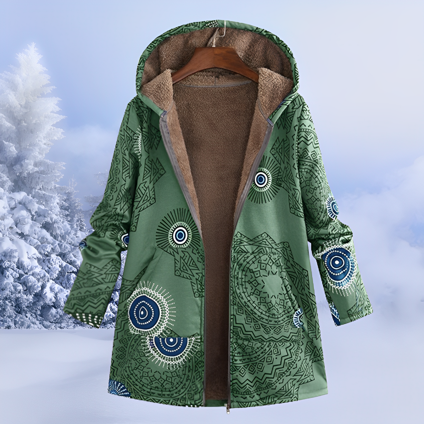 FluffCoat – Kuviollinen Talvitakki