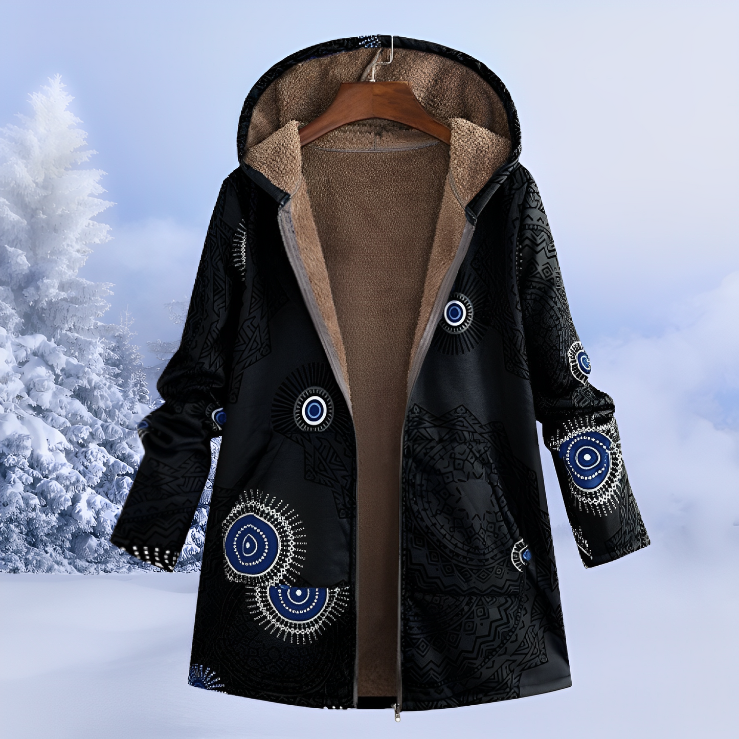 FluffCoat – Kuviollinen Talvitakki