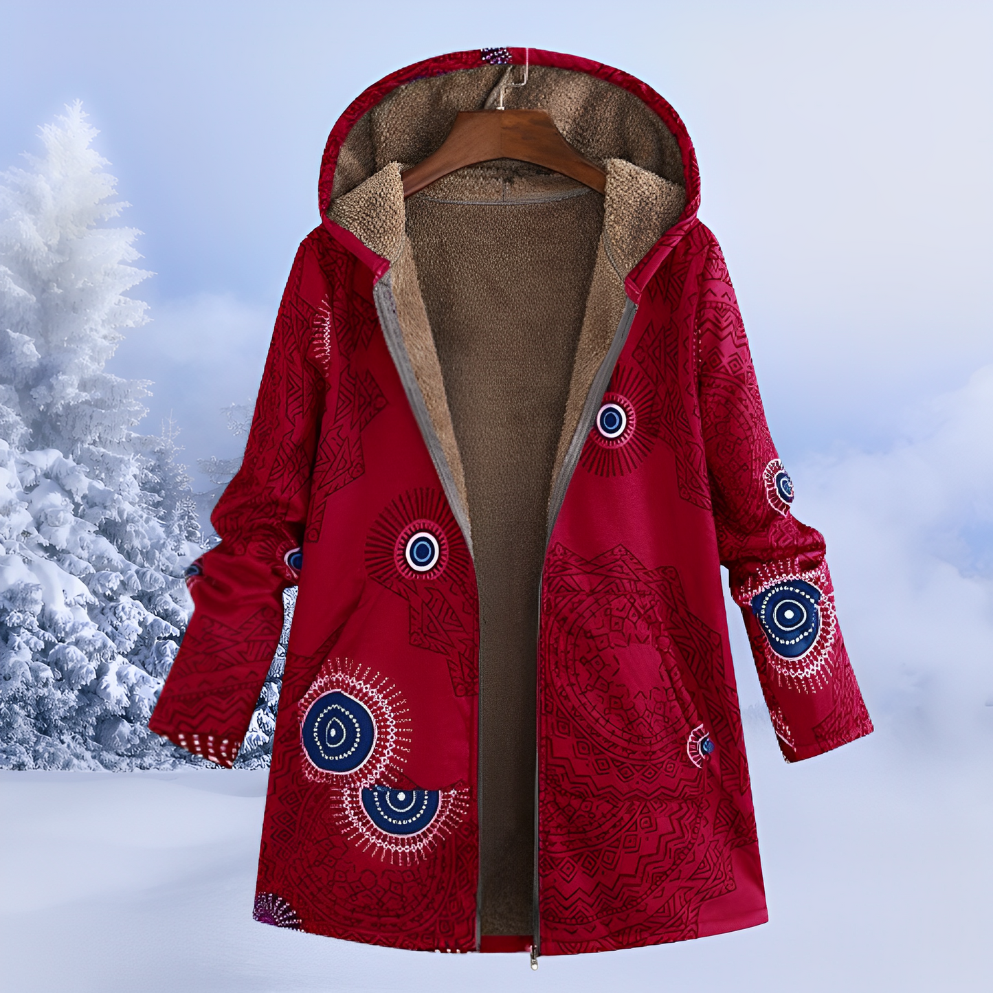 FluffCoat – Kuviollinen Talvitakki