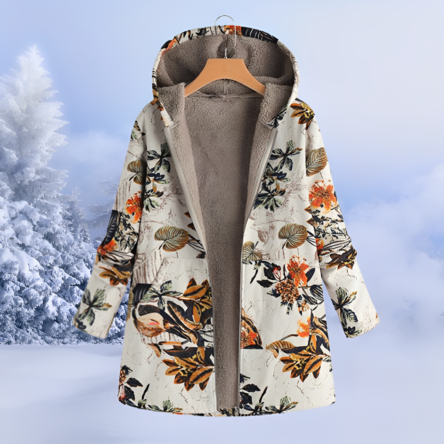 FluffCoat – Kuviollinen Talvitakki