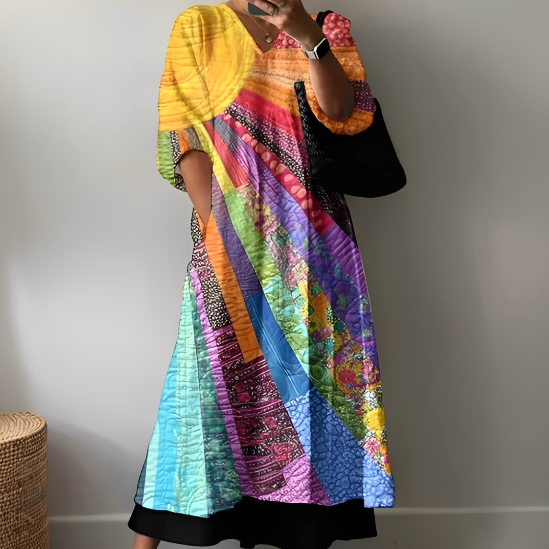 Angeleka - Mukava ja värikäs mekko naisille