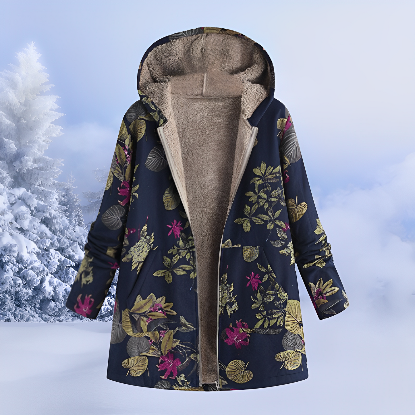FluffCoat – Kuviollinen Talvitakki