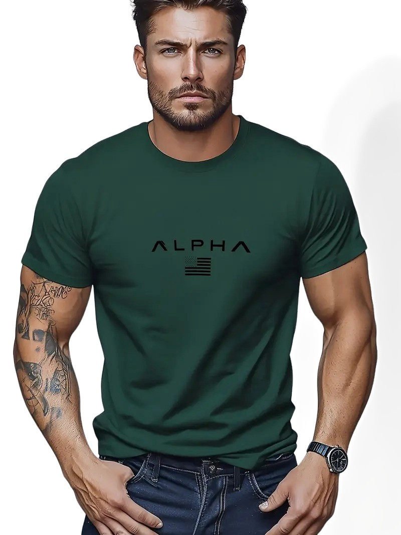 Neal - Yksinkertainen T-paita pyöreällä kauluksella miehille