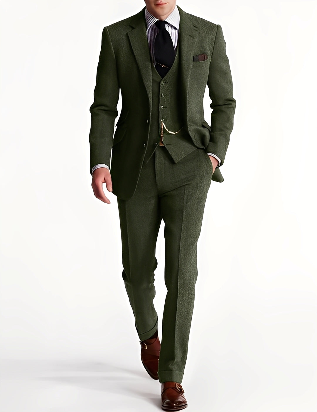Desmond - Muotitietoinen kolmeosainen tweed-smokki miehille