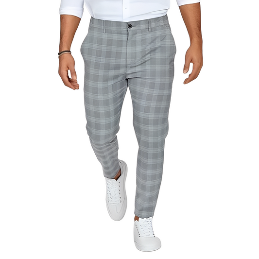 Deacon - Rento slim-fit-housut ruutukuviolla miehille